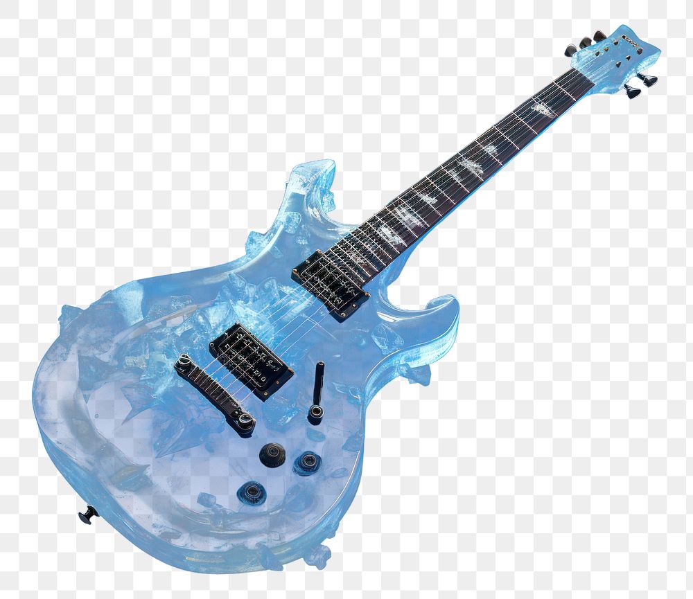 PNG Guitar guitar blue performance. AI generated Image by rawpixel.