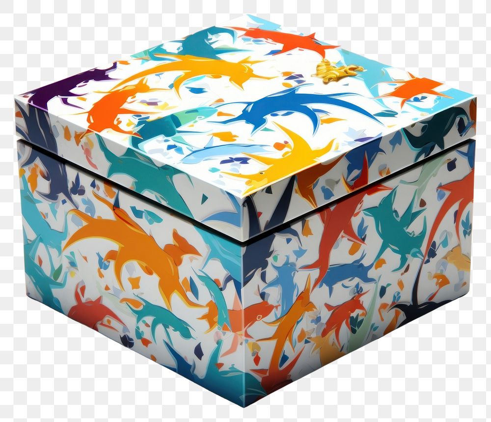 PNG Gift box origami paper art. AI generated Image by rawpixel.