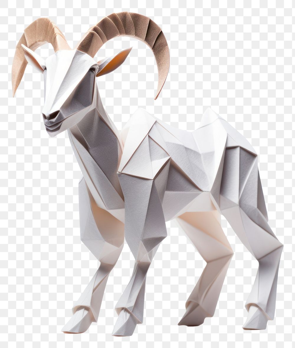 PNG Goat origami art animal. AI generated Image by rawpixel.