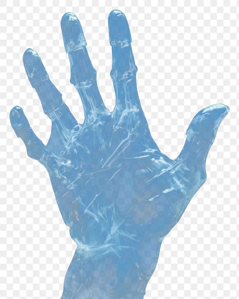 PNG Hand hand blue radiography. AI generated Image by rawpixel.