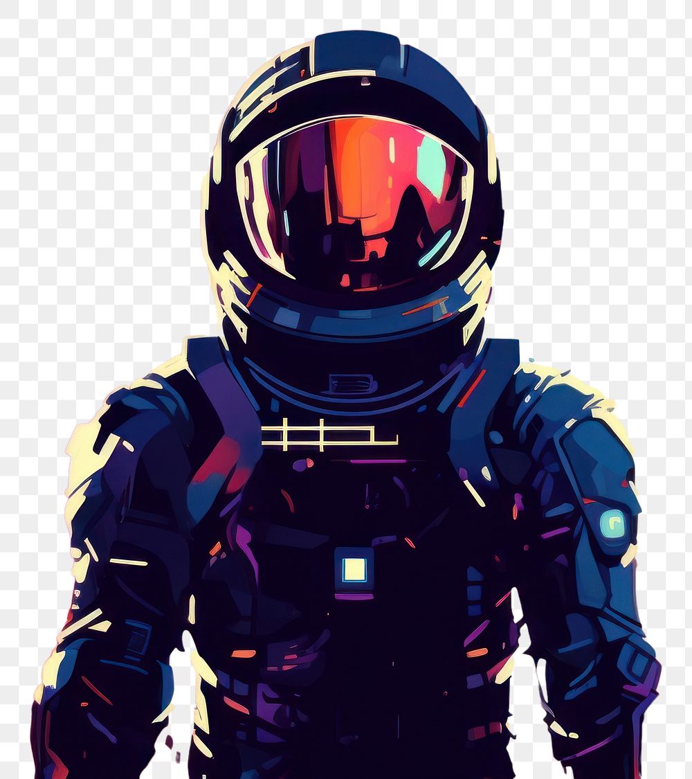 PNG  Space man helmet night exploration. AI generated Image by rawpixel.
