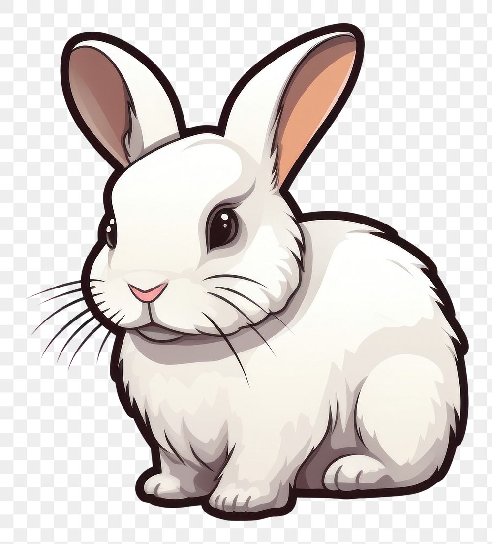 PNG Pet rabbit animal mammal white. AI generated Image by rawpixel.