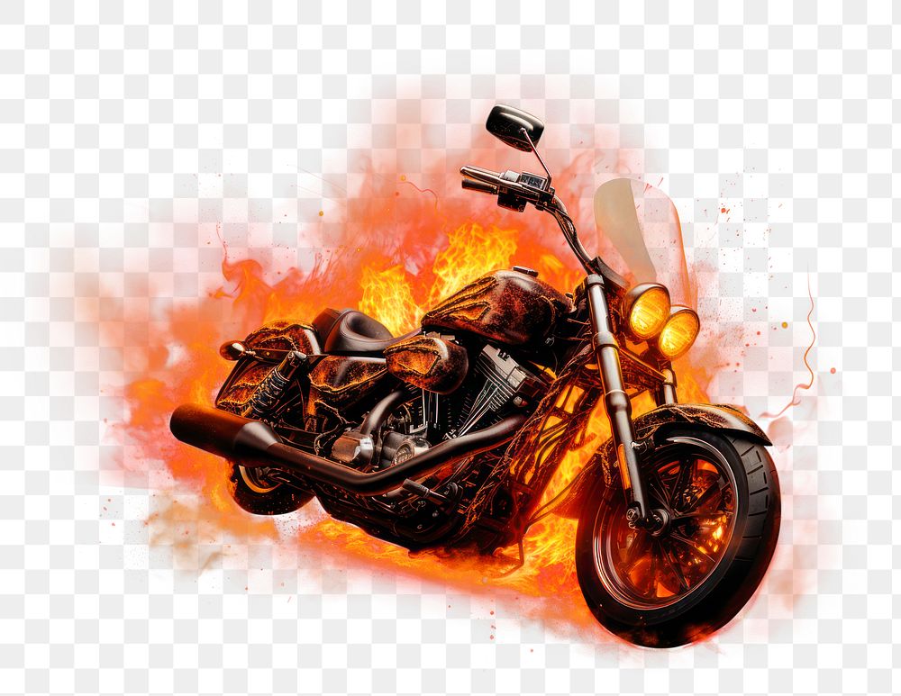 PNG Motorcycle motorcycle fire vehicle. AI generated Image by rawpixel.