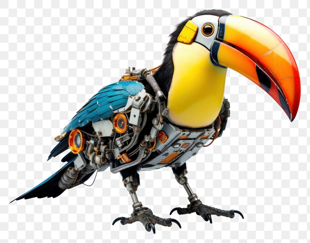 PNG Cyborg toucan animal bird beak. AI generated Image by rawpixel.