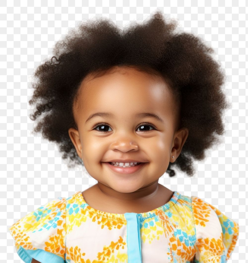 PNG  Smiling cute african baby portrait child smile. AI generated Image by rawpixel.