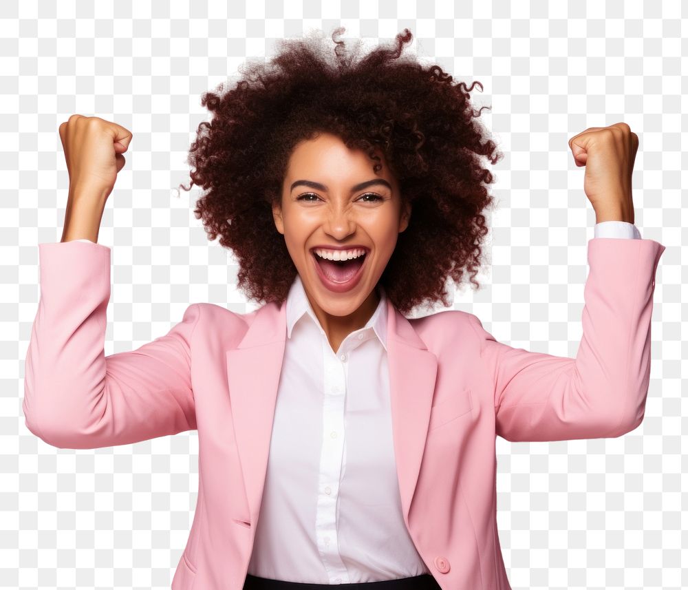 PNG Affrican american businesswoman laughing success adult. AI generated Image by rawpixel.