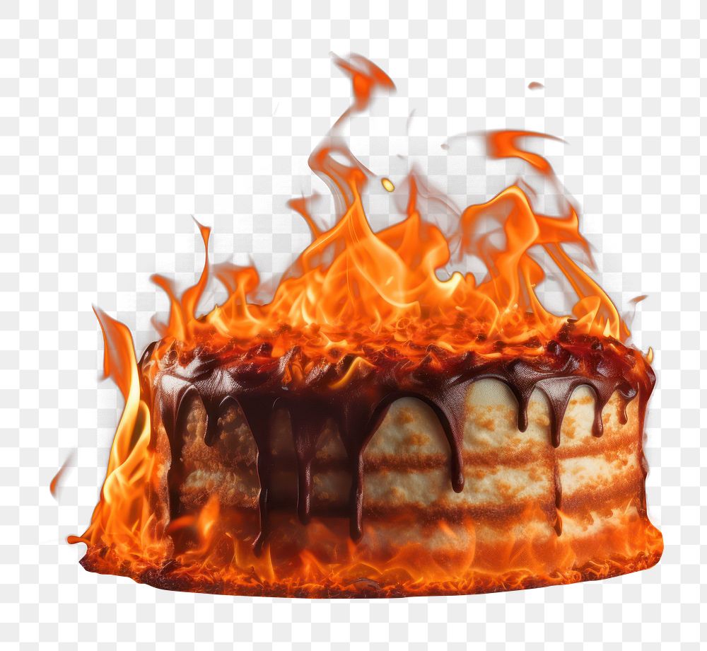 PNG Cake cake fire dessert. AI generated Image by rawpixel.