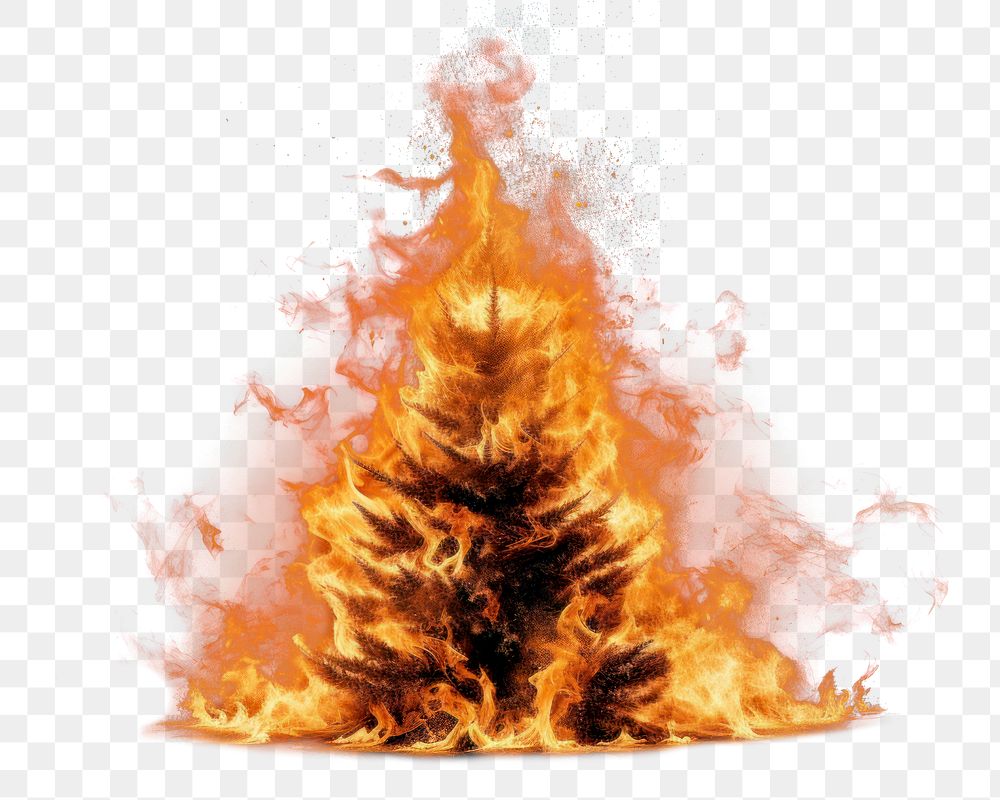 PNG Christmas tree fire christmas bonfire. AI generated Image by rawpixel.