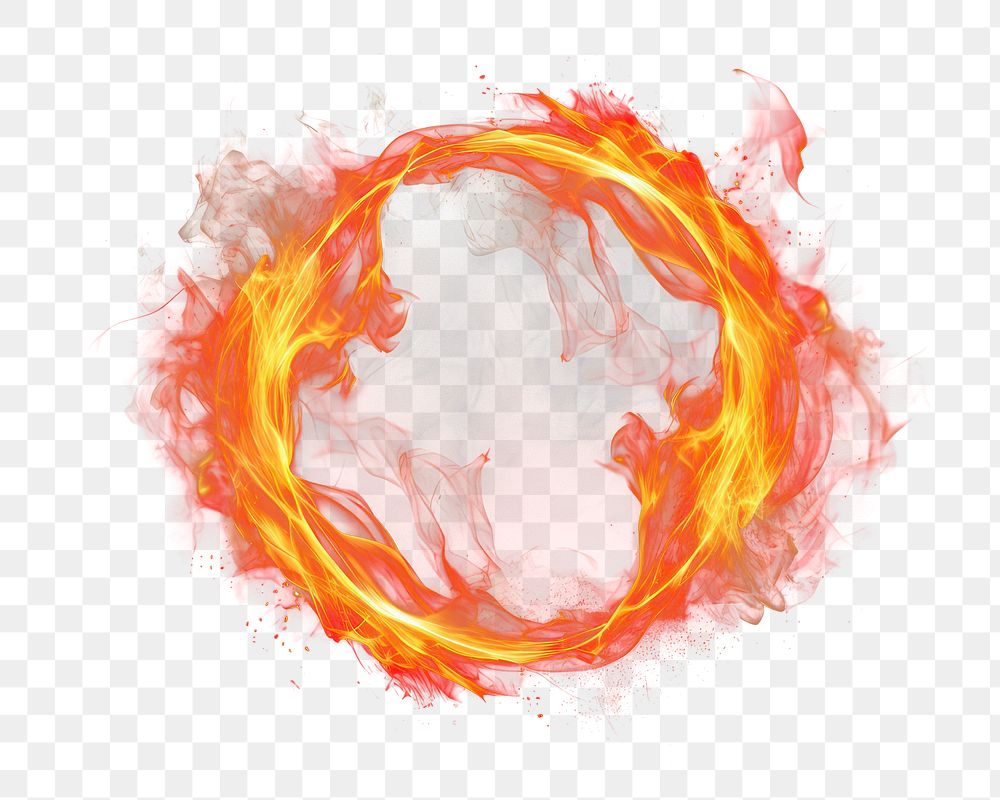 PNG Circle fire burning circle. AI generated Image by rawpixel.