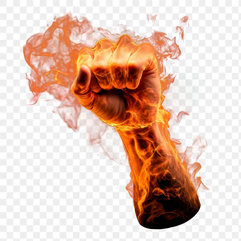 PNG Fist fire burning bonfire