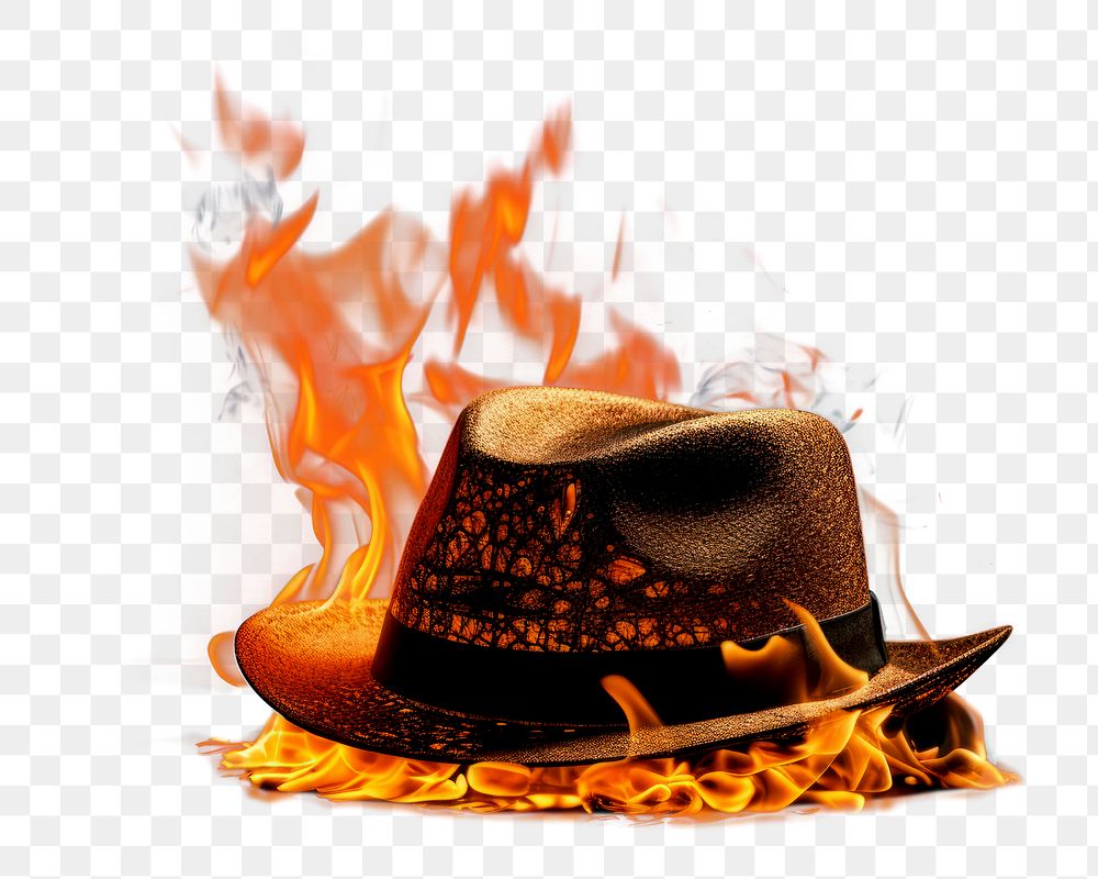 PNG Hat fire bonfire burning. AI generated Image by rawpixel.