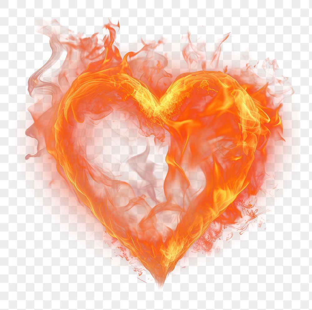 PNG Heart heart fire burning. 