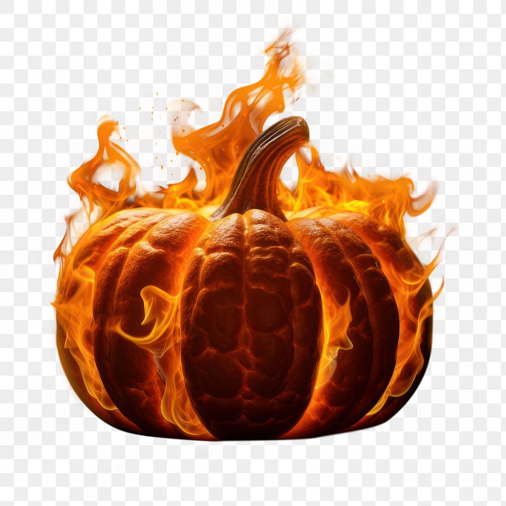 PNG Pumpkin pumpkin fire burning. 