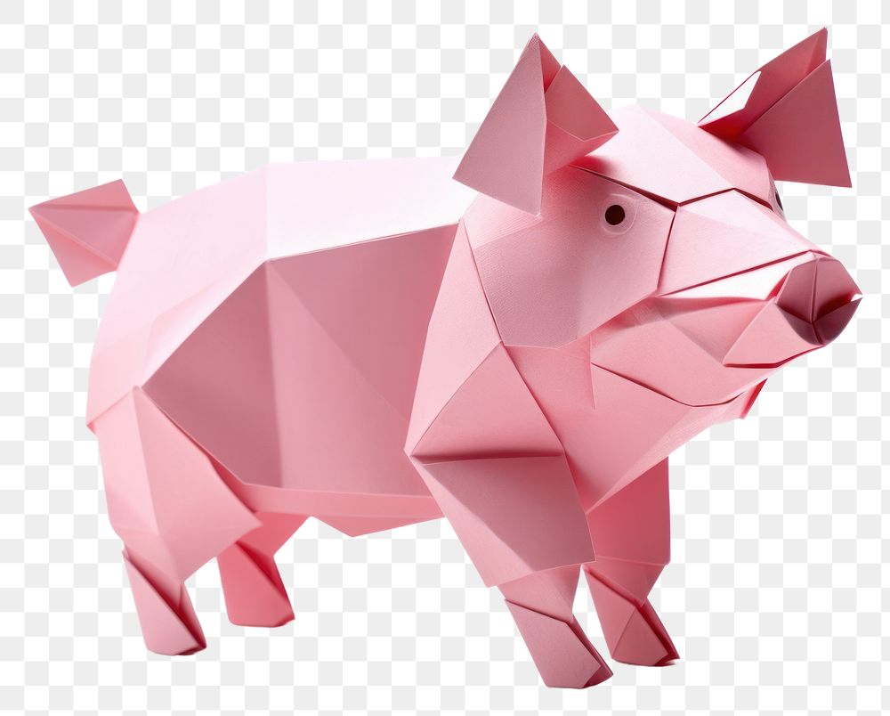 PNG Pig origami pig mammal. AI generated Image by rawpixel.