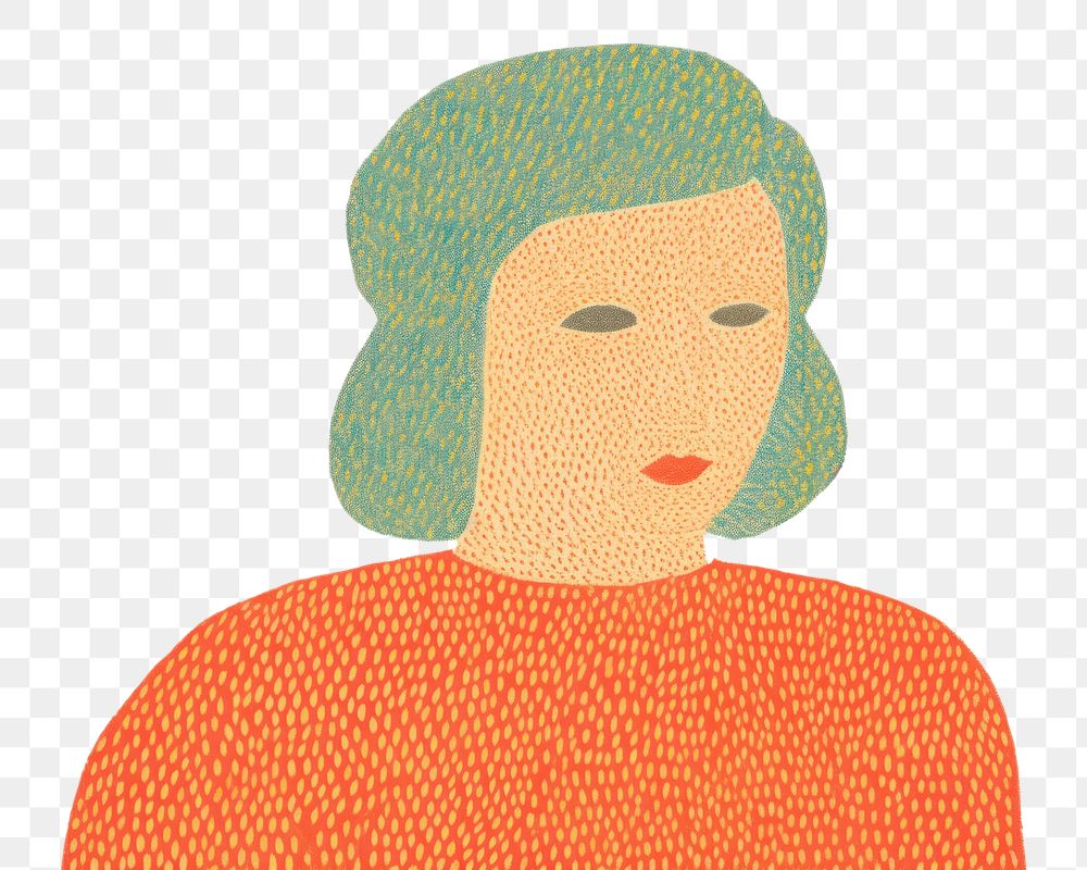 PNG Asian woman pattern cartoon drawing. AI generated Image by rawpixel.
