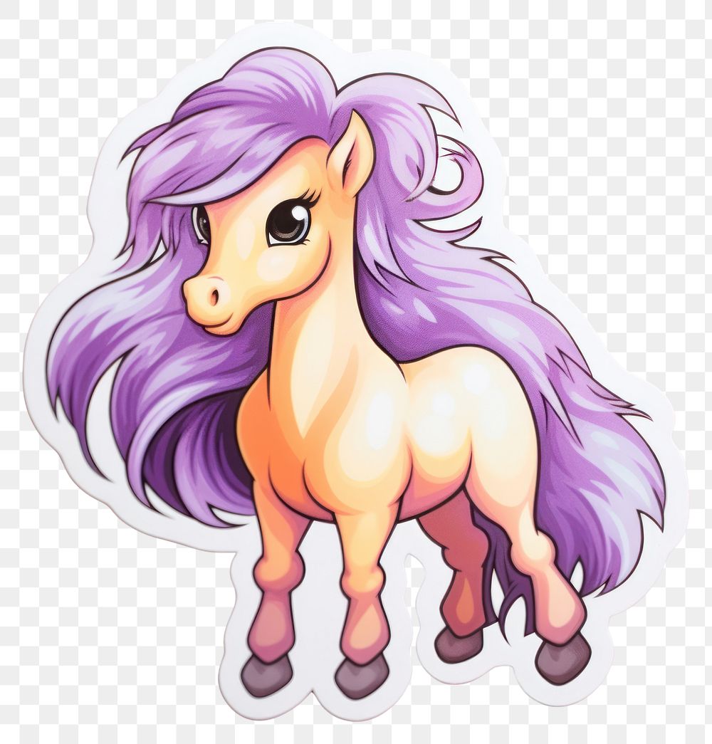 PNG Pony drawing animal mammal. AI generated Image by rawpixel.