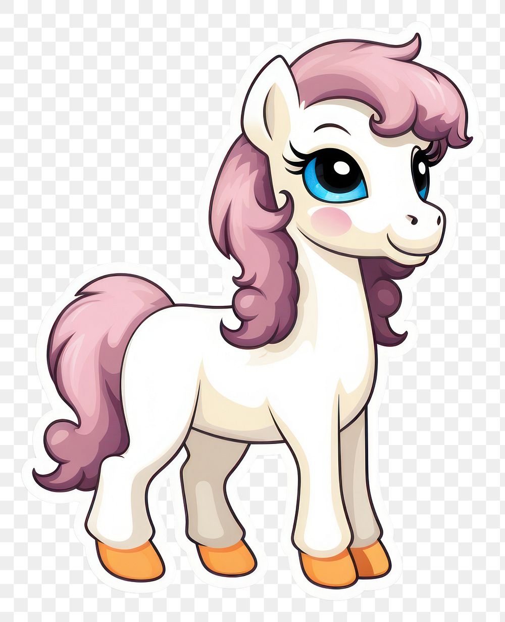 PNG Pony cartoon animal mammal. AI generated Image by rawpixel.