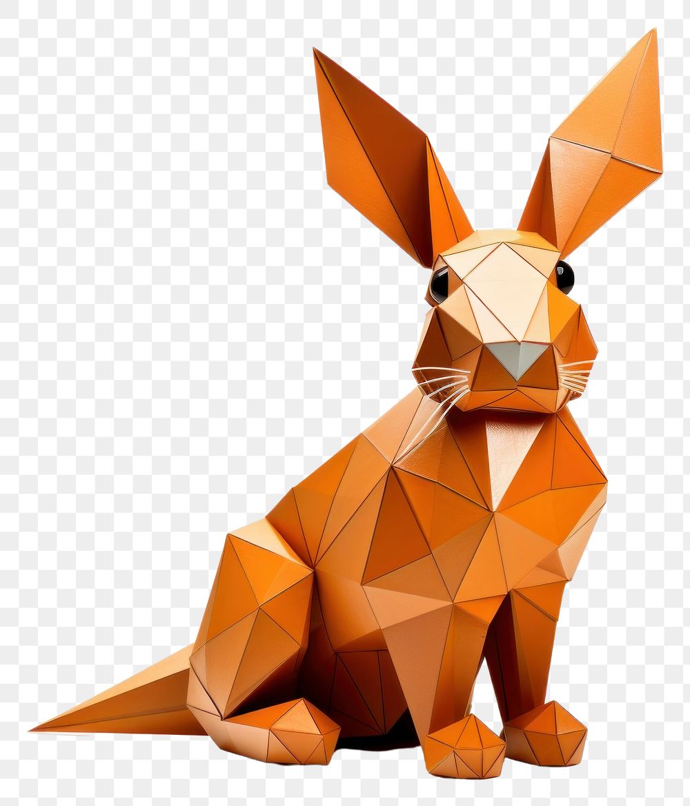 PNG Rabbit origami art mammal. AI generated Image by rawpixel.