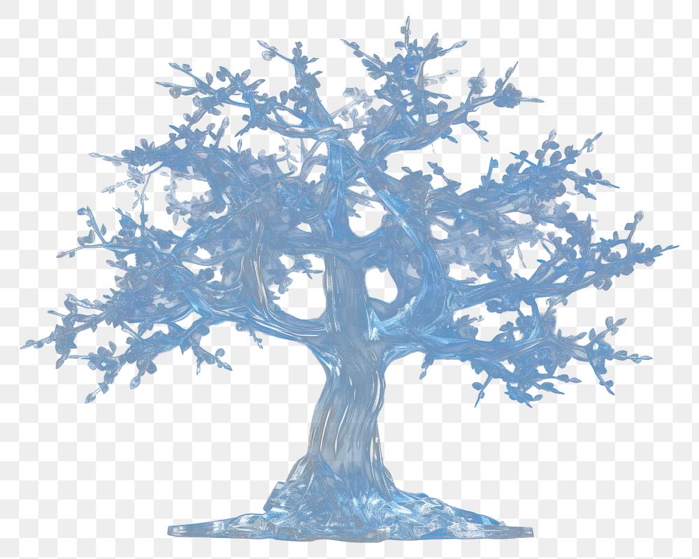 PNG Tree nature tree blue. AI generated Image by rawpixel.