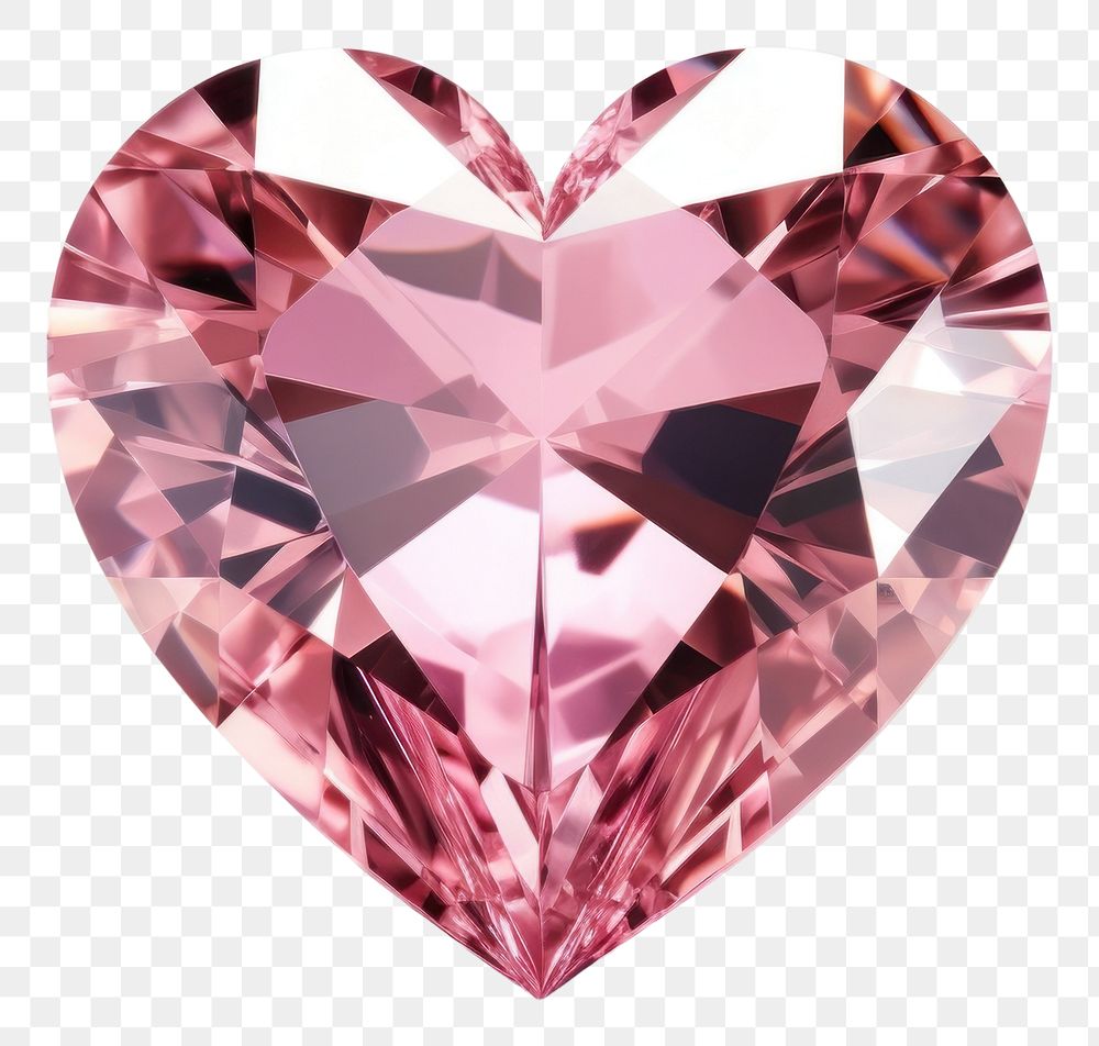 PNG Pink heart shaped gem gemstone jewelry diamond. AI generated Image by rawpixel.