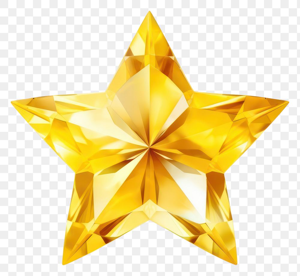 PNG Yellow star shaped gem white background celebration accessories. 