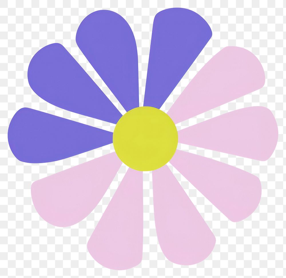PNG  Daisy flower shape petal. AI generated Image by rawpixel.