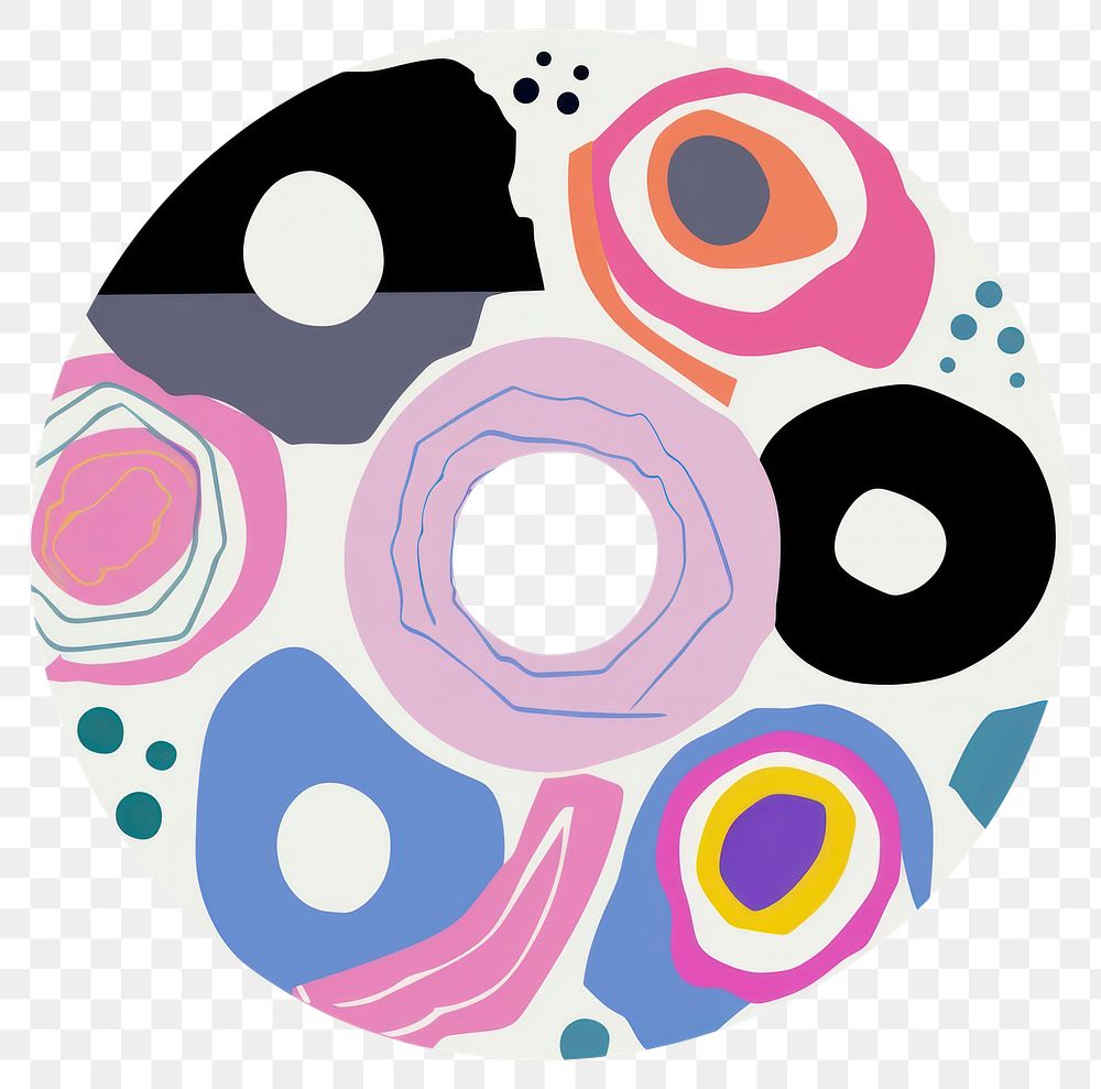 PNG  Donut pattern shape art. AI generated Image by rawpixel.
