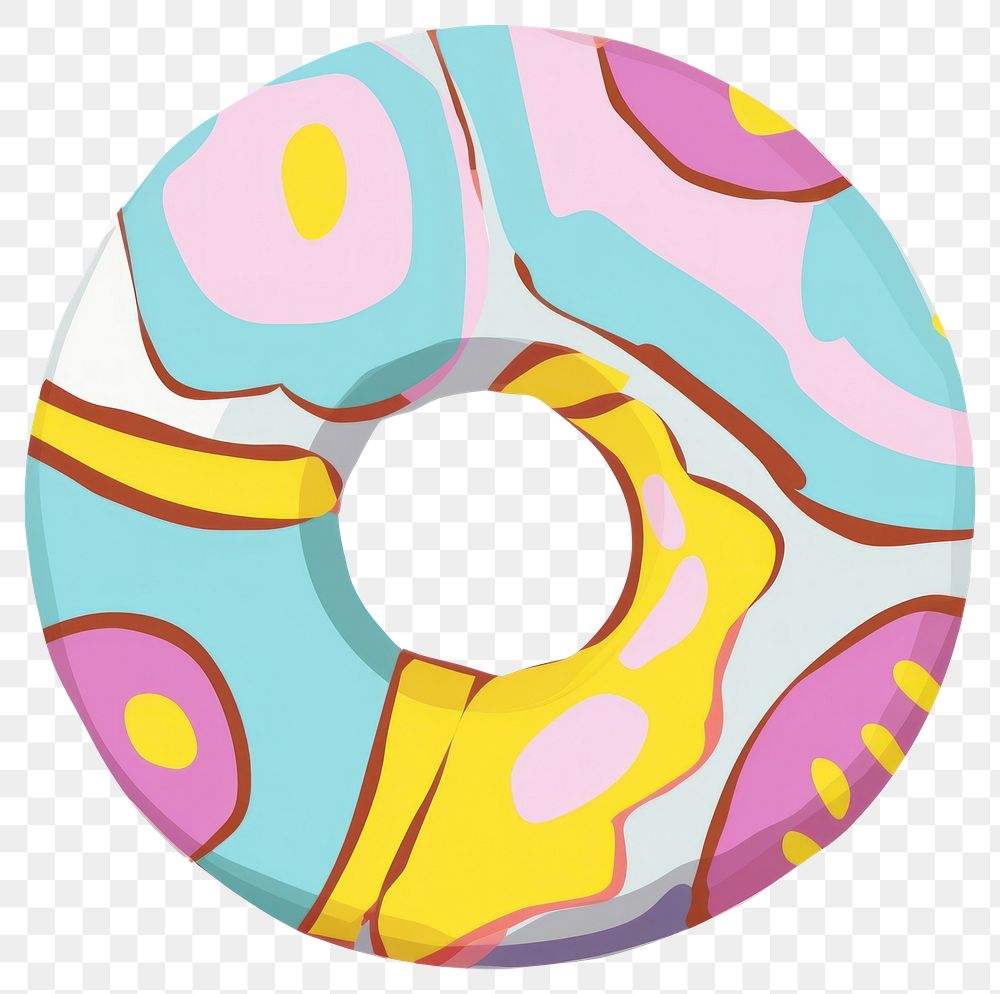 PNG  Donut shape confectionery doughnut. AI generated Image by rawpixel.