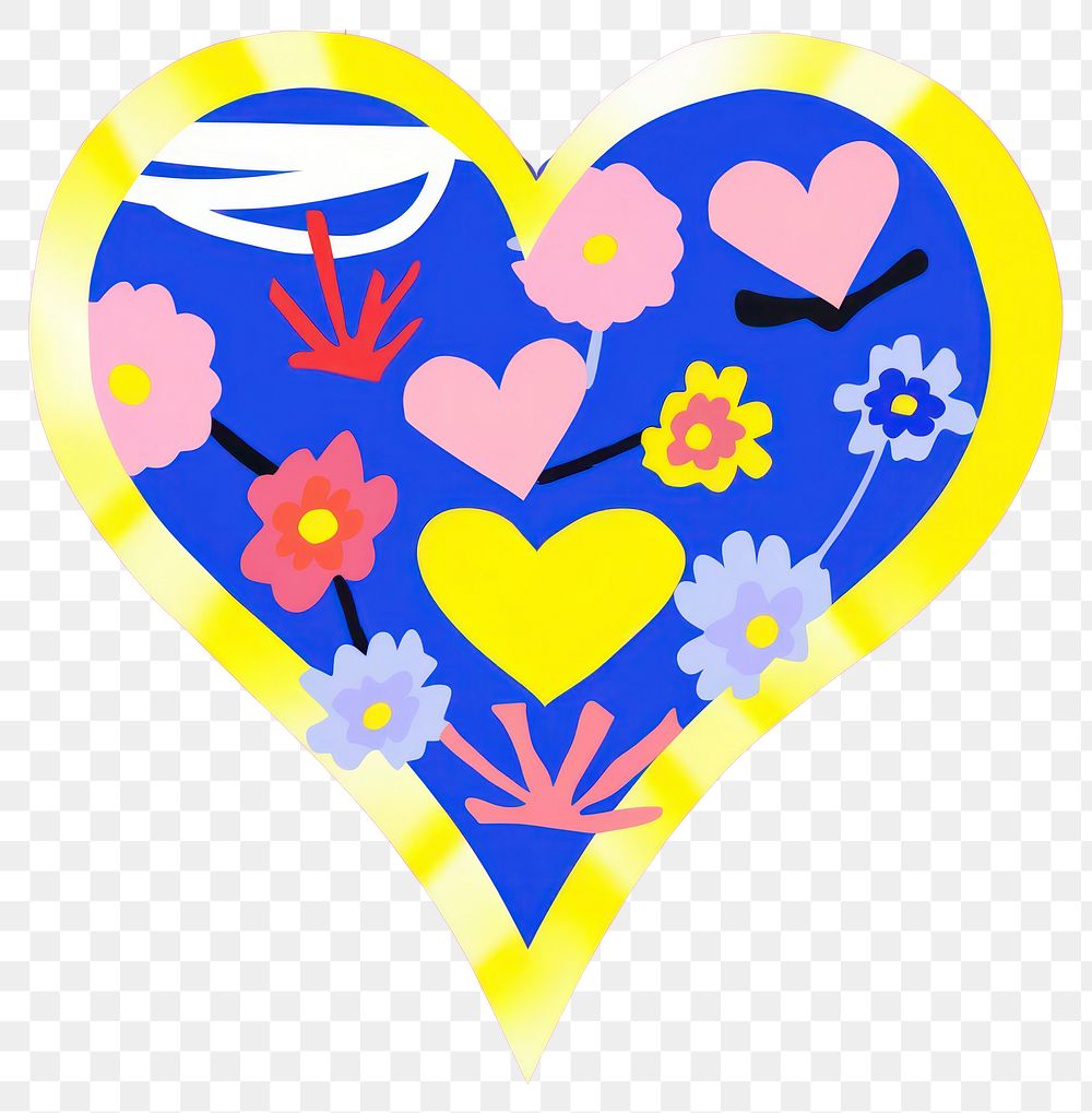 PNG  Heart shape creativity painting. AI generated Image by rawpixel.