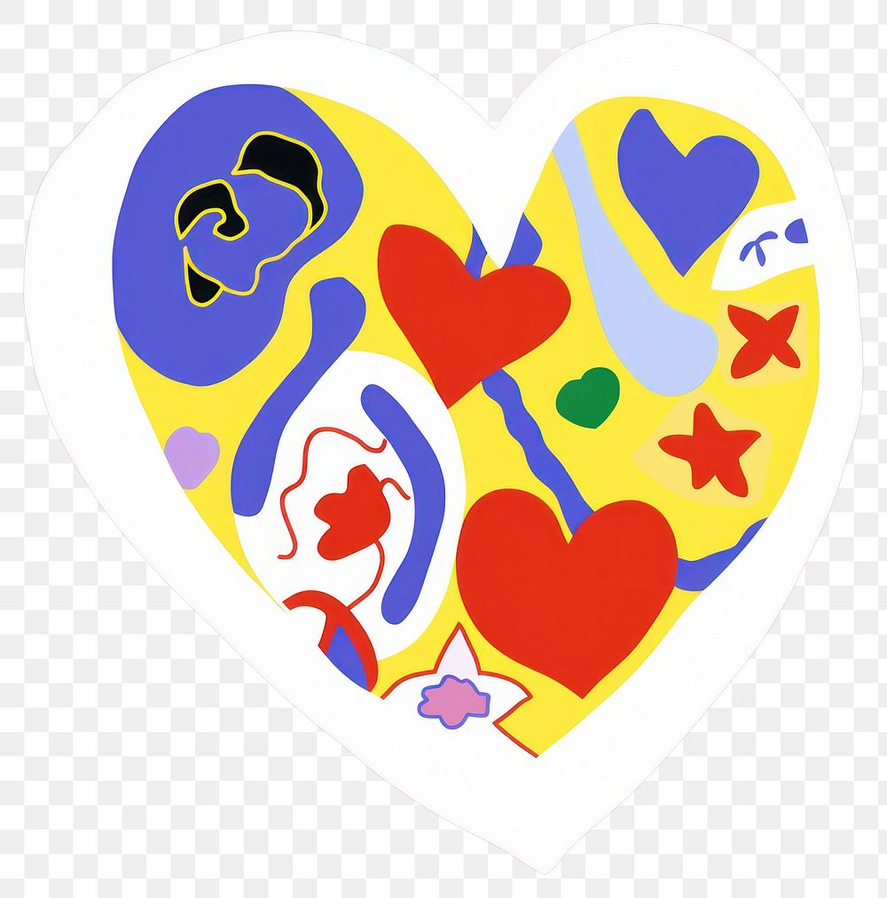 PNG  Heart shape creativity cartoon. AI generated Image by rawpixel.