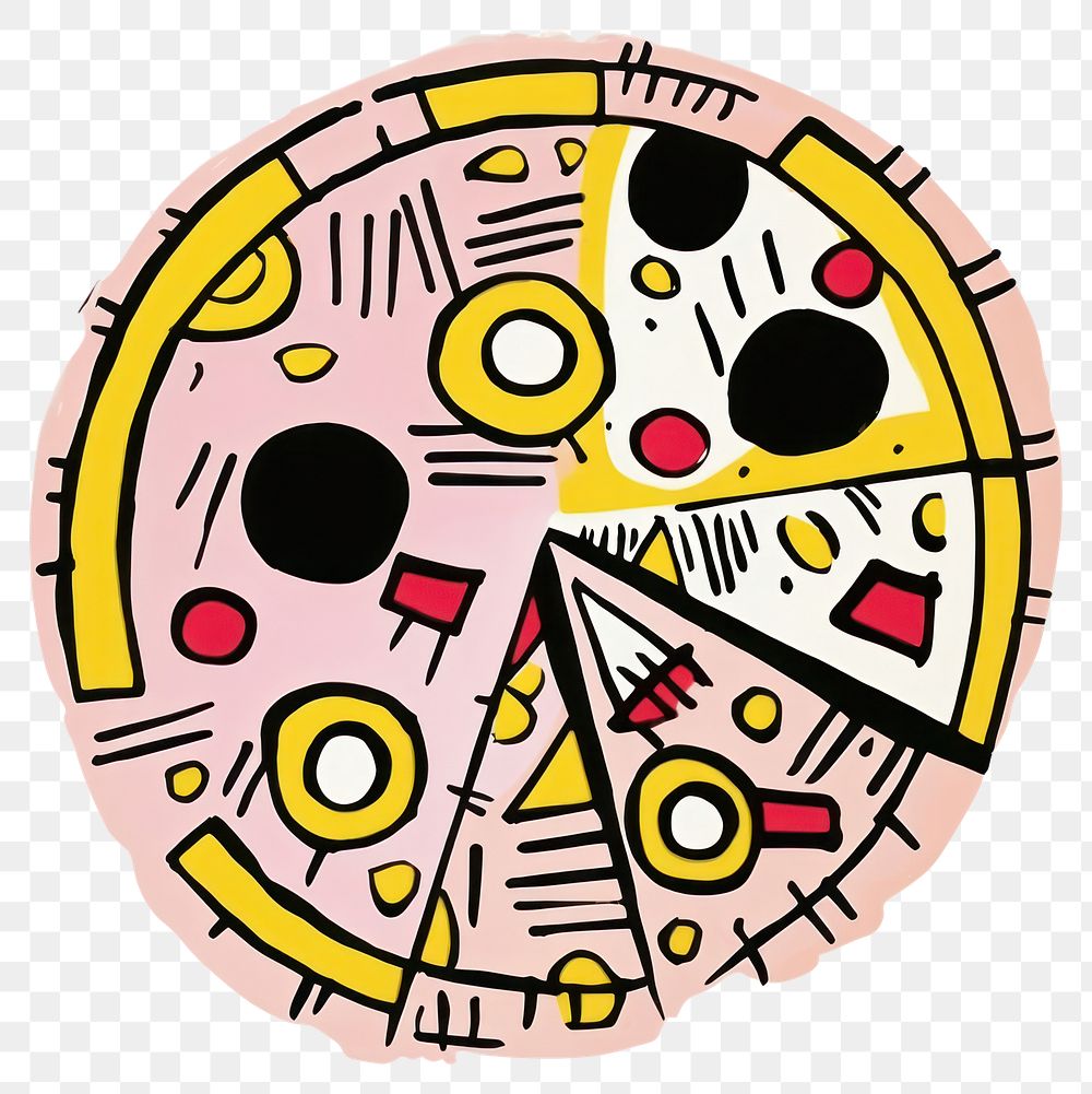 PNG  Pizza shape creativity cartoon. AI generated Image by rawpixel.