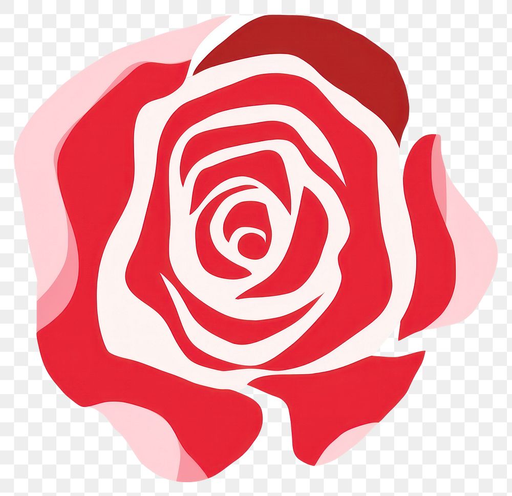 PNG  Red rose flower shape plant. AI generated Image by rawpixel.