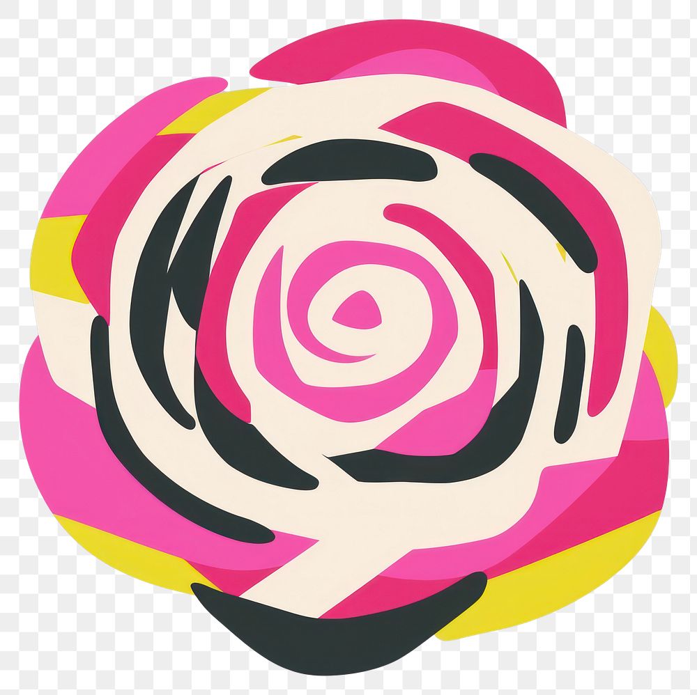 PNG  Rose spiral flower shape. AI generated Image by rawpixel.