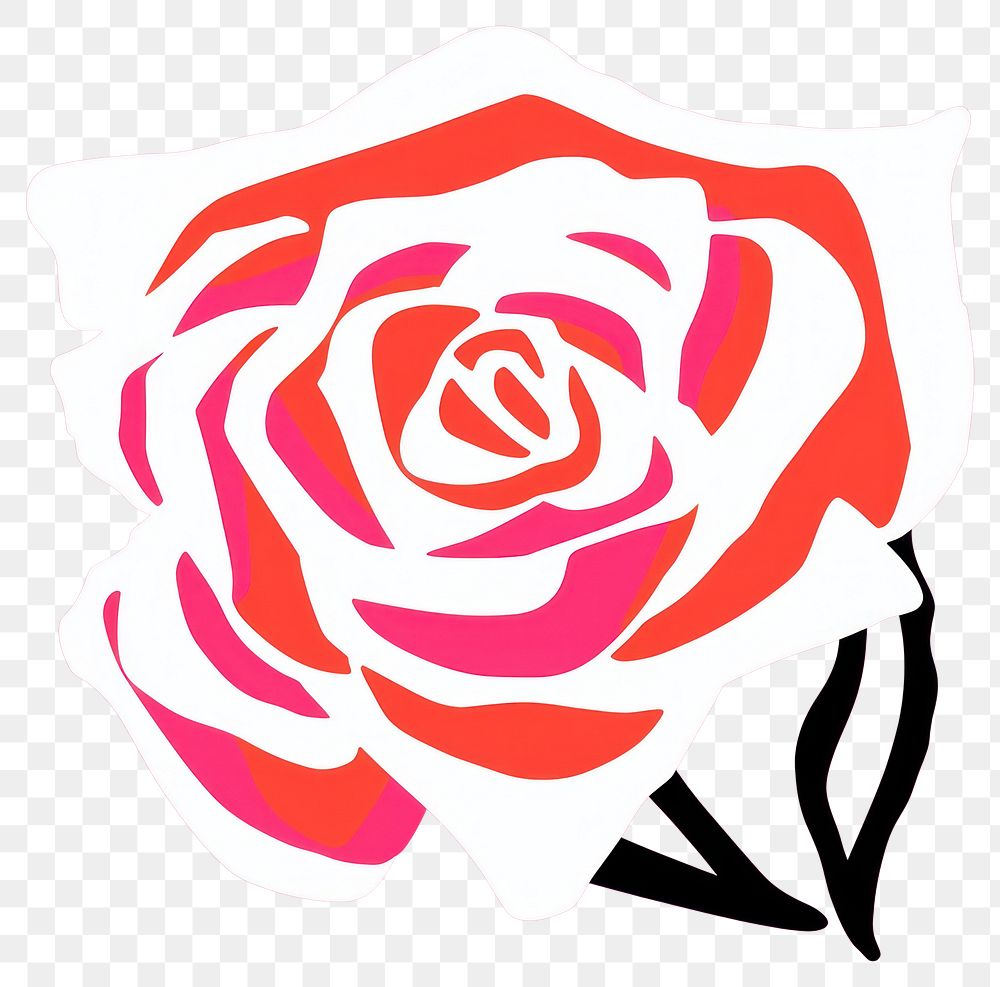 PNG  Rose flower shape plant. AI generated Image by rawpixel.