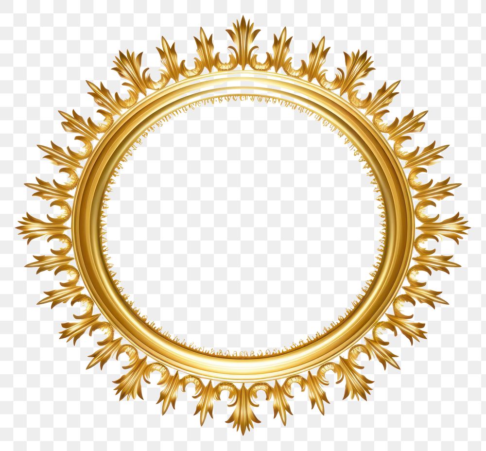 PNG  Sun gold jewelry frame. 