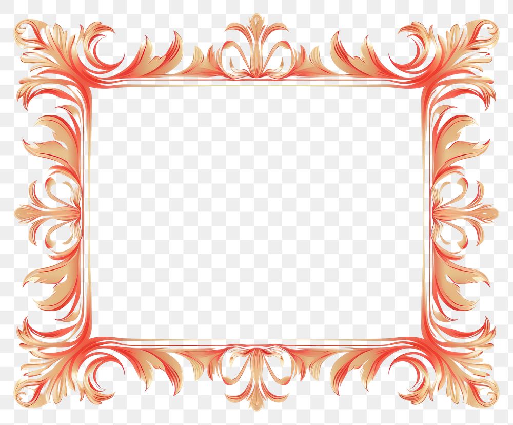 PNG  Coral backgrounds pattern frame. AI generated Image by rawpixel.