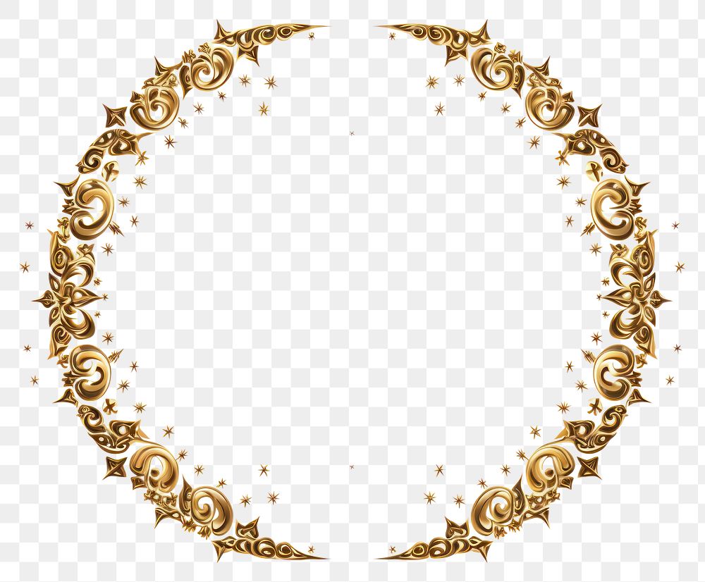 PNG  Moon gold jewelry pattern. 