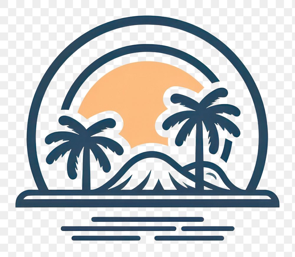 PNG Beach logo produce circle. AI generated Image by rawpixel.