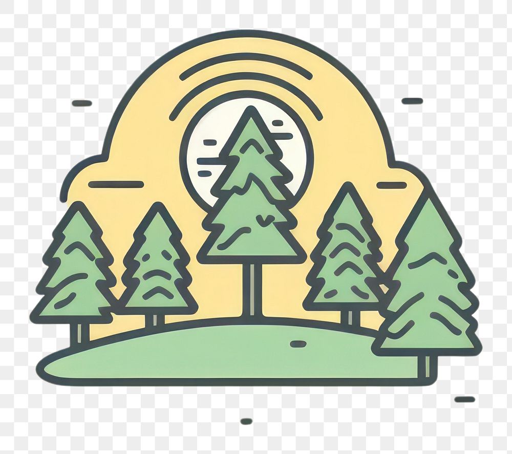 PNG Forest line logo architecture. AI generated Image by rawpixel.