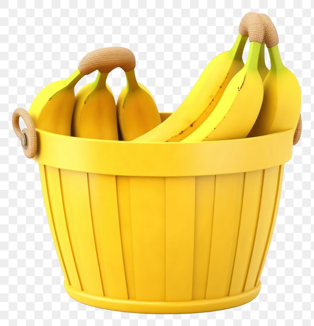 PNG Banana busket basket fruit plant. AI generated Image by rawpixel.