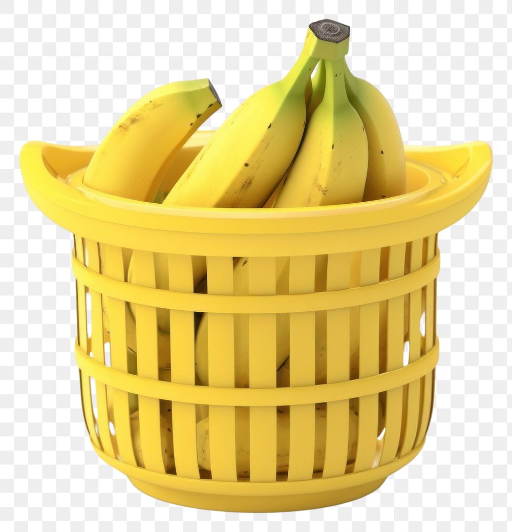PNG Banana busket basket fruit plant. AI generated Image by rawpixel.
