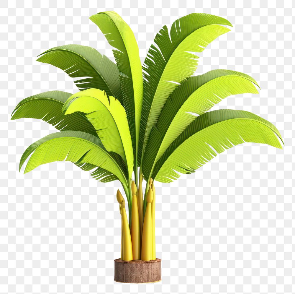 PNG Banana tree plant leaf white background. AI generated Image by rawpixel.
