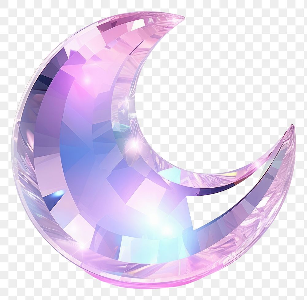 PNG Crystal holographic moon gemstone jewelry night