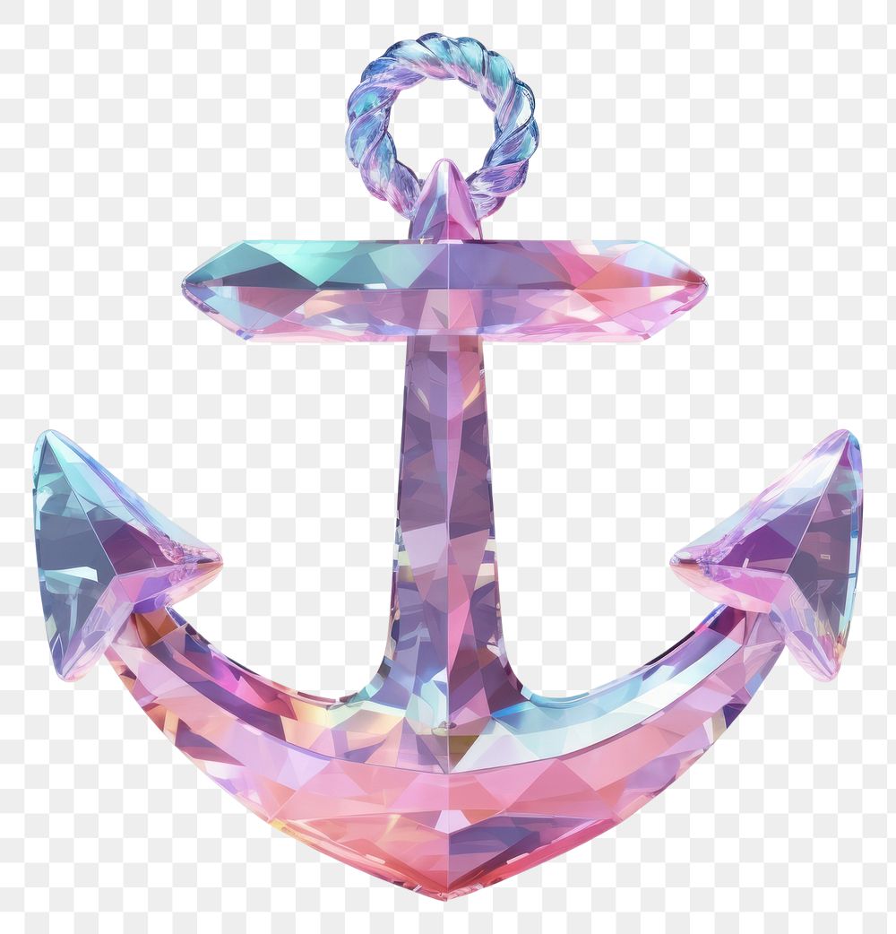 PNG Crystal holographic anchor jewelry electronics accessories. 