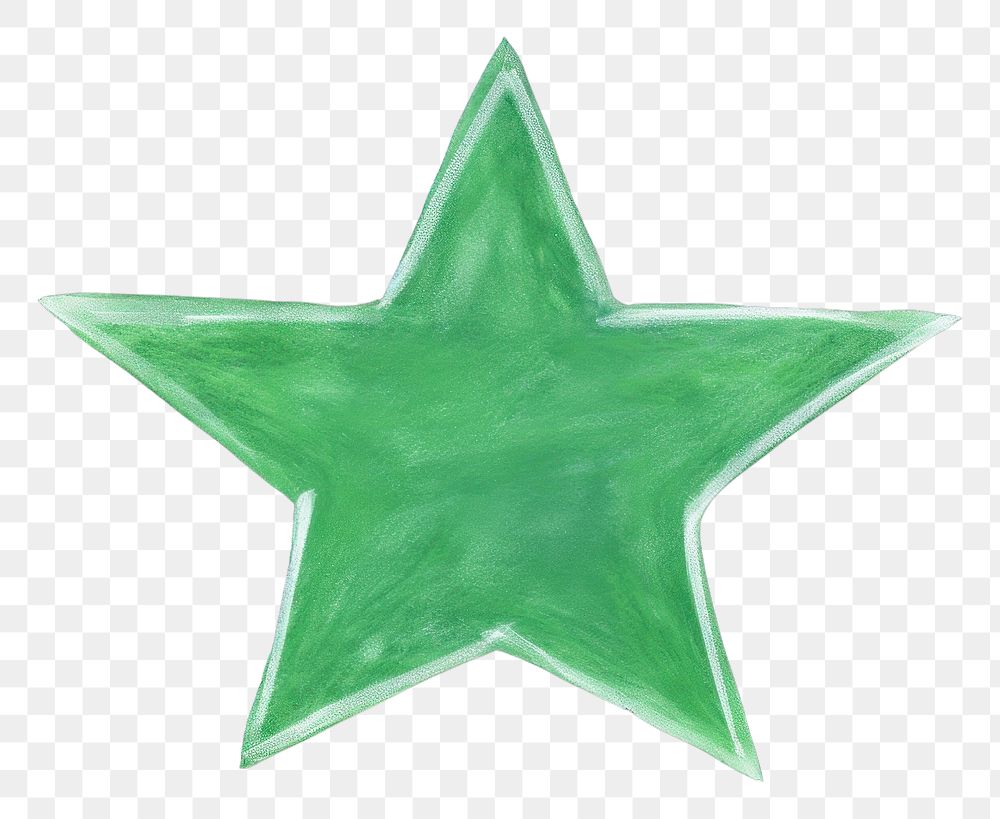 PNG Star symbol green echinoderm. AI generated Image by rawpixel.