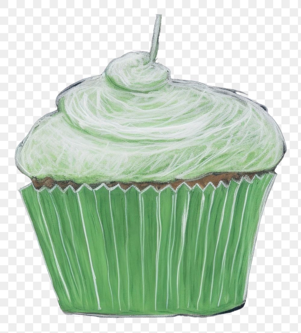 PNG Cupcake dessert sketch icing. AI generated Image by rawpixel.