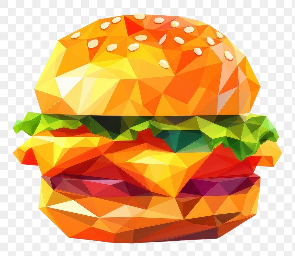 PNG Burger food art hamburger. AI generated Image by rawpixel.