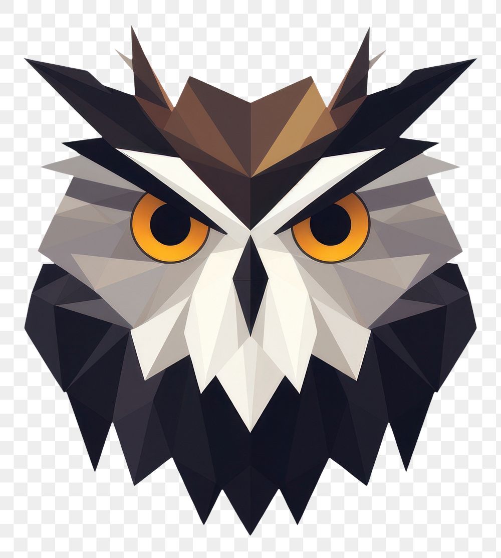 PNG Owl head art animal bird. AI generated Image by rawpixel.