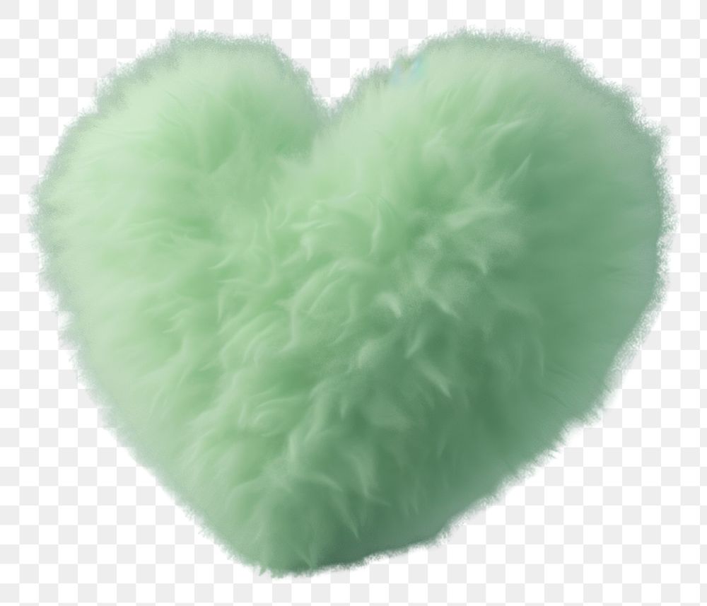 PNG Green heart fur softness. AI generated Image by rawpixel.