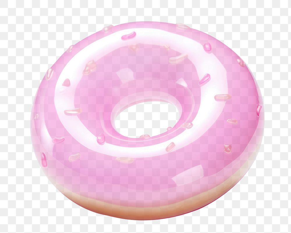 PNG Donut glass toy white background confectionery inflatable. AI generated Image by rawpixel.